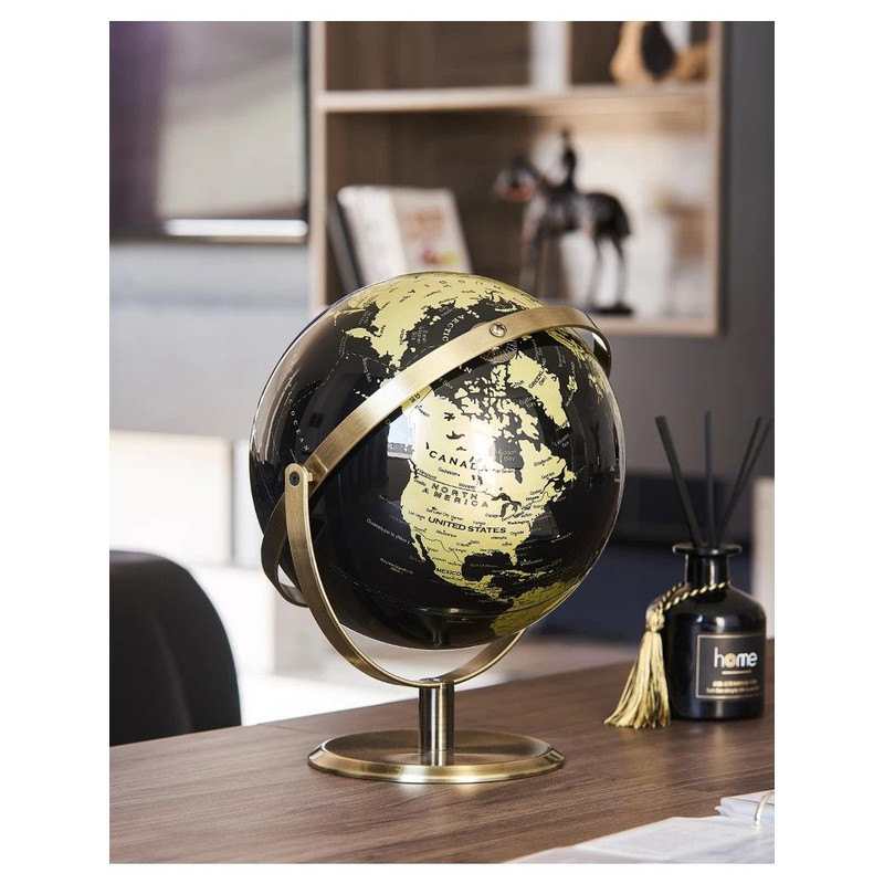 Elegant Crafted Globe Modern Desk World Map Globe For Home Study Decor 0