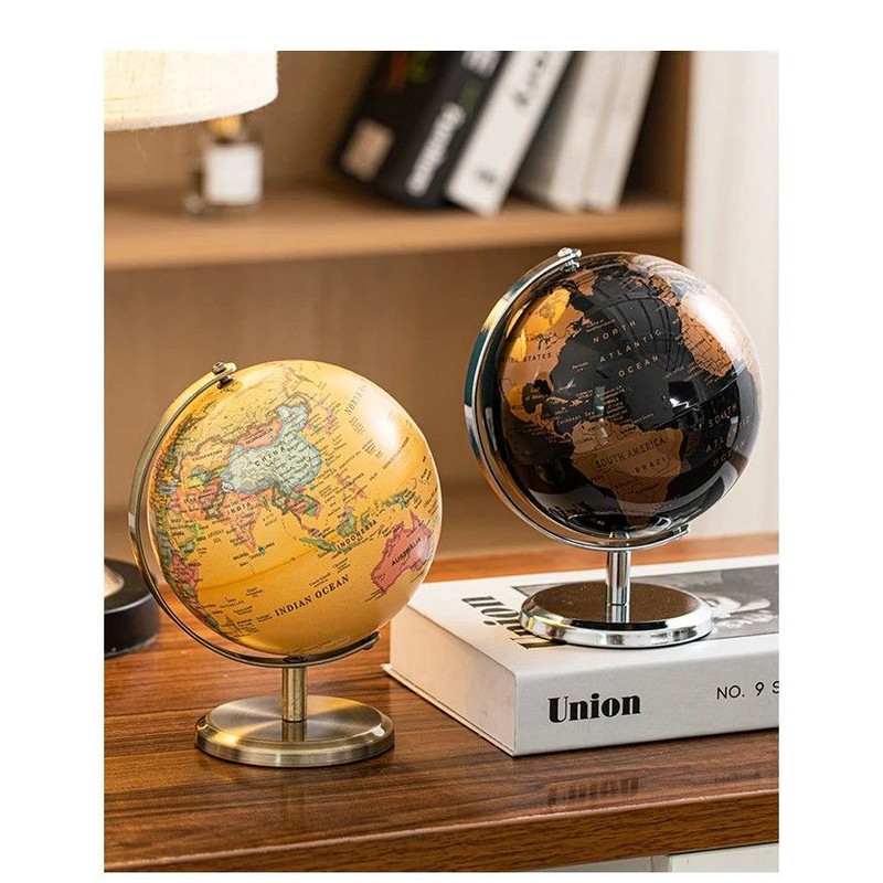 Elegant Crafted Globe Modern Desk World Map Globe For Home Study Decor 12