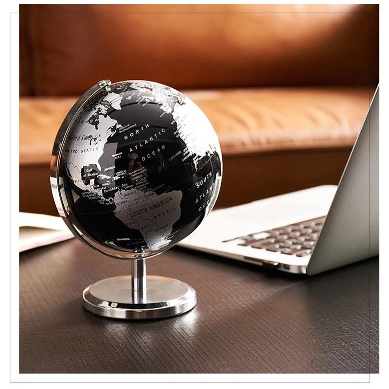 Elegant Crafted Globe Modern Desk World Map Globe For Home Study Decor 3