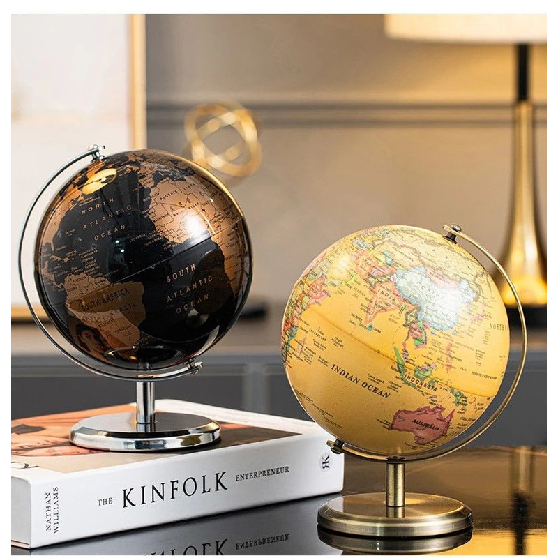Elegant Crafted Globe Modern Desk World Map Globe For Home Study Decor 5