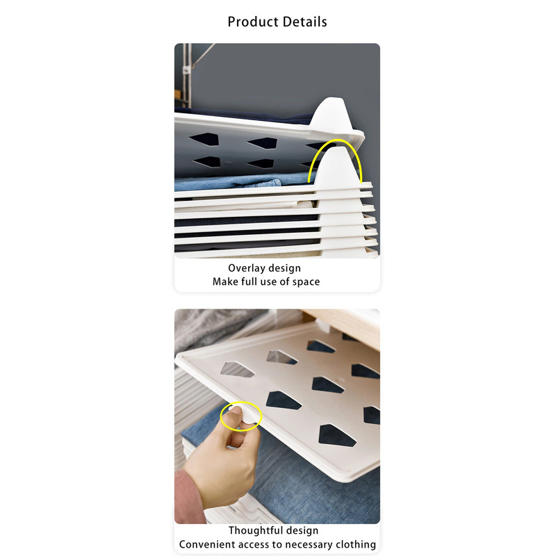 ClothesMaster Layered Folding Stacking Board Smart Closet Organizer For Shirts Pants 8