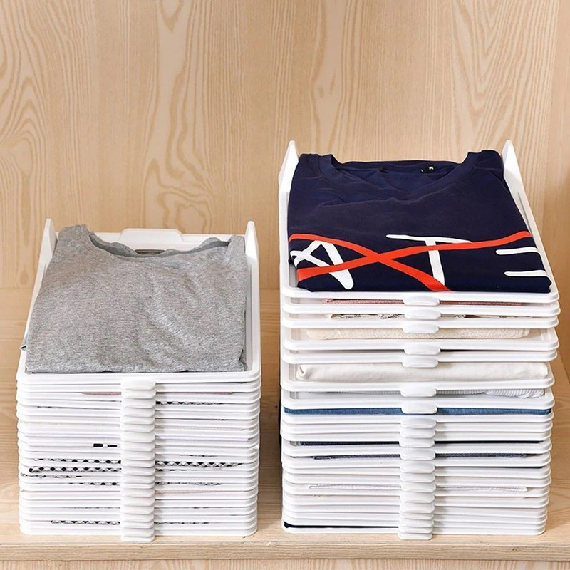 ClothesMaster Layered Folding Stacking Board Smart Closet Organizer For Shirts Pants 11