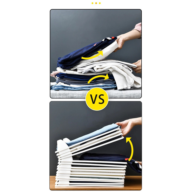 ClothesMaster Layered Folding Stacking Board Smart Closet Organizer For Shirts Pants 12
