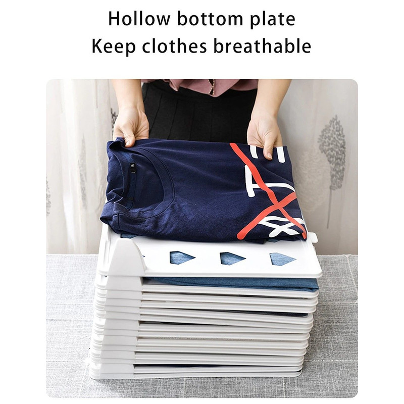 ClothesMaster Layered Folding Stacking Board Smart Closet Organizer For Shirts Pants 13