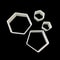 SoccerThemed Hexagon Cookie Cutter Set 4 Sizes Fondant Cookie Mold 1