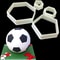 SoccerThemed Hexagon Cookie Cutter Set 4 Sizes Fondant Cookie Mold 0