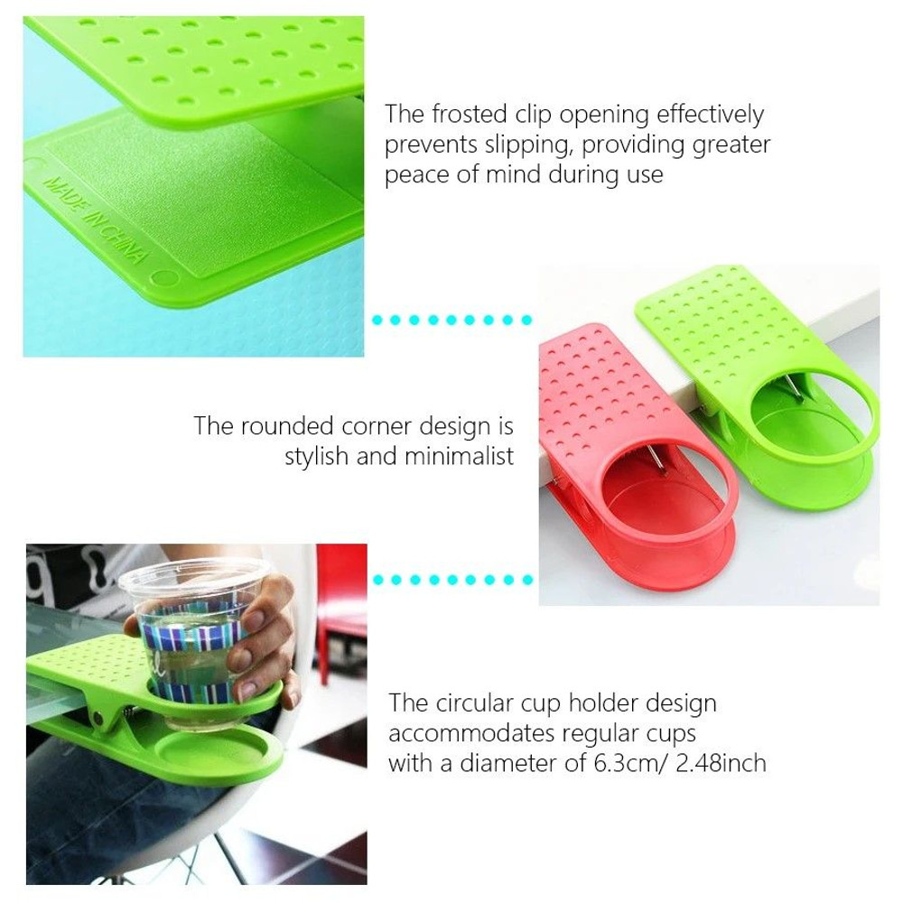 DeskEdge ClipOn Mug Drink Can Holder Desk Organizer For Home Office 3