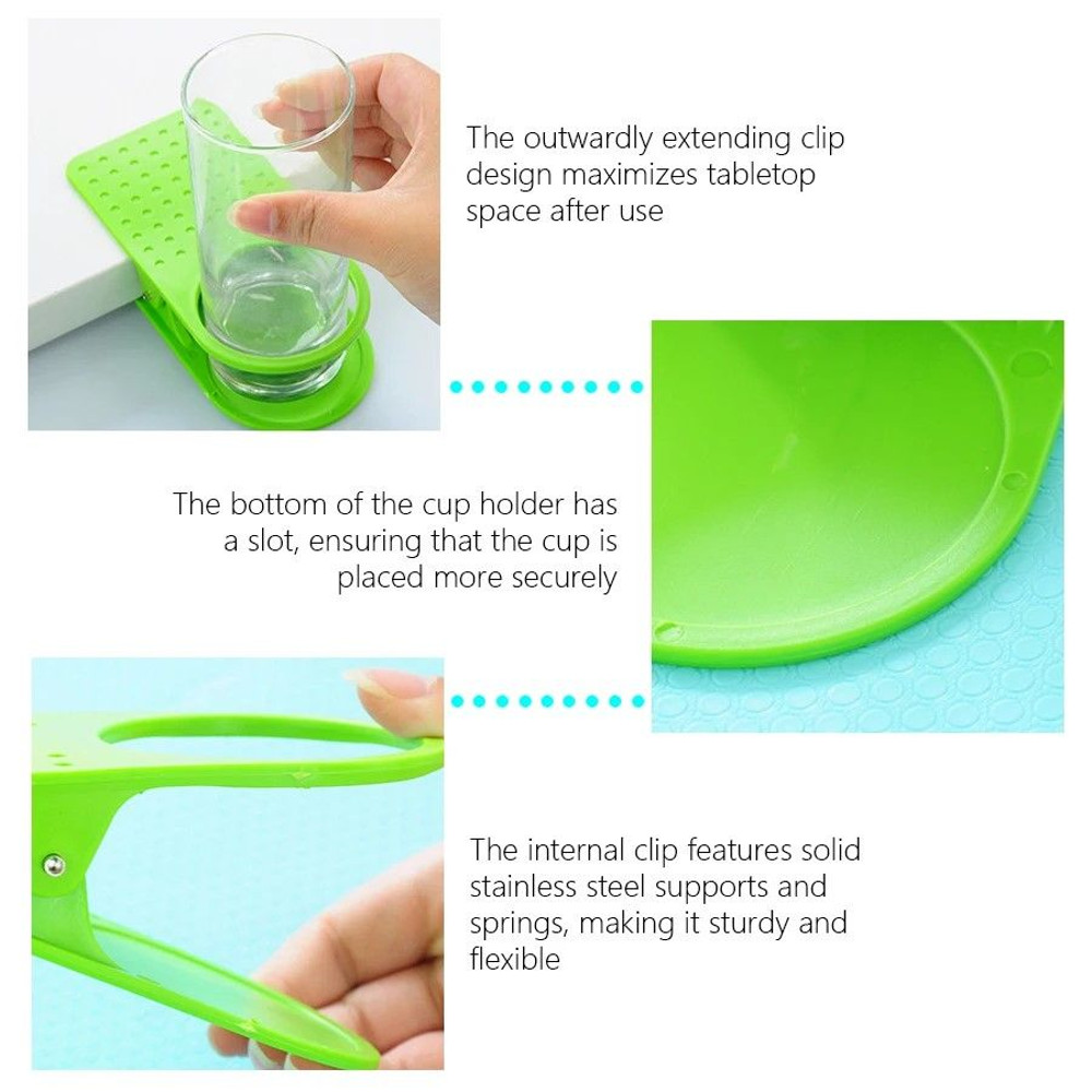 DeskEdge ClipOn Mug Drink Can Holder Desk Organizer For Home Office 4