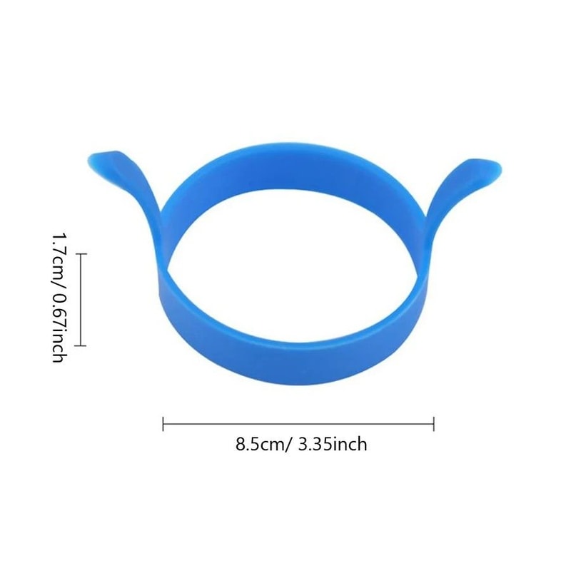 Breakfast Bliss Silicone Egg Pancake Ring Set 3Piece FoodGrade Mold Kit For Perfectly Shaped Eggs 0