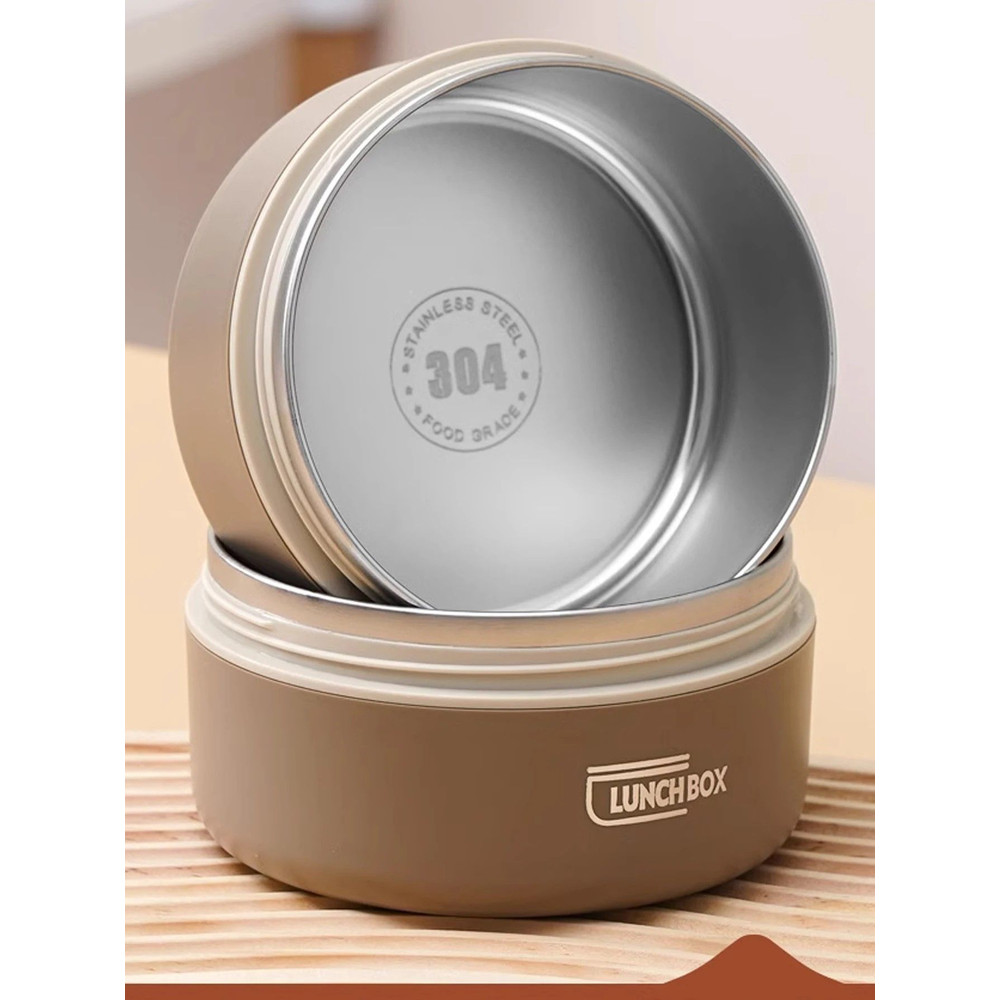 Premium Trio Stainless Steel Insulated Lunch Set Microwavesafe Leakproof Food Container Bundle 3