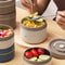 Premium Trio Stainless Steel Insulated Lunch Set Microwavesafe Leakproof Food Container Bundle 4