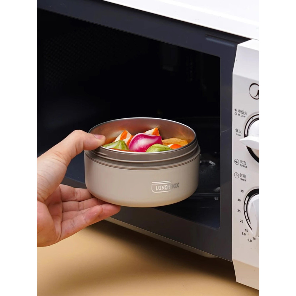 Premium Trio Stainless Steel Insulated Lunch Set Microwavesafe Leakproof Food Container Bundle 5