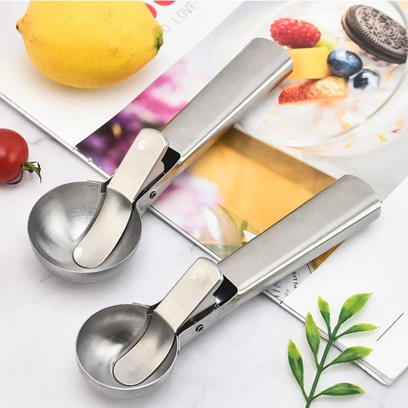 Stainless Steel DualPurpose Ice Cream Fruit Scoop 8