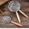 Premium 304 Stainless Steel Mesh Filter Spoon With Wooden Handle MultiUse Kitchen Frying Oil Skim