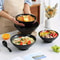 Pure Black Grande Striped Bowl HighCapacity Durable Tableware 1