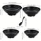Pure Black Grande Striped Bowl HighCapacity Durable Tableware 7
