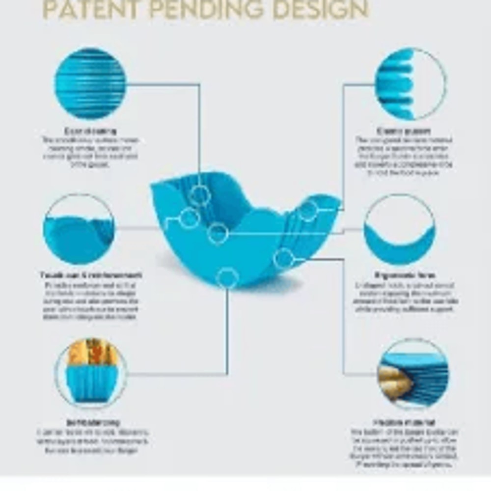 StackSafe Adjustable Burger Holder Set Flexible Silicone Hamburger Clips For Clean Easy Eating 6