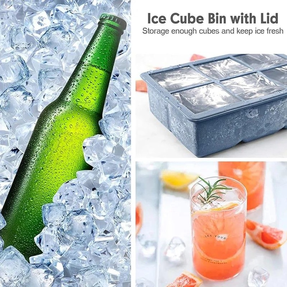 ArcticSquare Premium Silicone Ice Cube Tray With LeakProof Lid 5