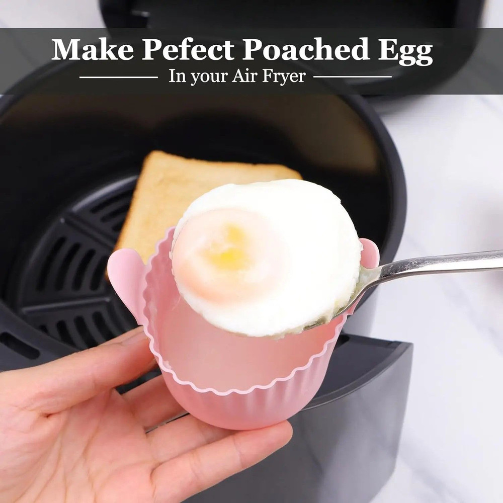 Silicone Air Fryer Egg Baking Cups Premium FoodGrade Egg Poacher For Air Fryer Oven Muffin Use 0