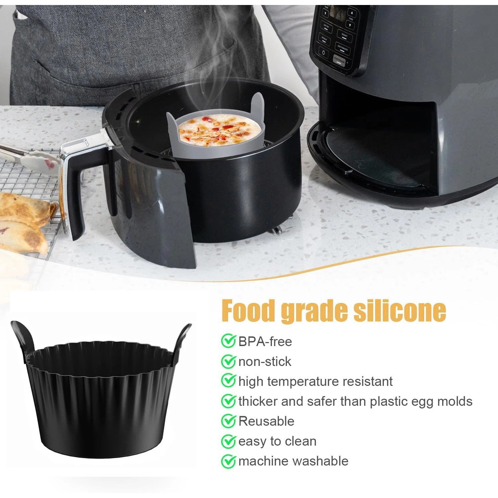 Silicone Air Fryer Egg Baking Cups Premium FoodGrade Egg Poacher For Air Fryer Oven Muffin Use 3