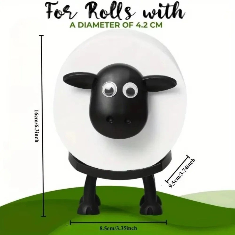 Sheepy StandUp Toilet Paper Holder Whimsical Freestanding Sheep Toilet Paper Holder Bathroom Deco