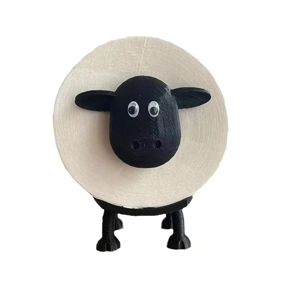 Sheepy StandUp Toilet Paper Holder Whimsical Freestanding Sheep Toilet Paper Holder Bathroom Deco