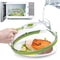 MoistGuard Clear Microwave Splatter Cover With Builtin Water Steamer Handle Clear Plate Shield 0