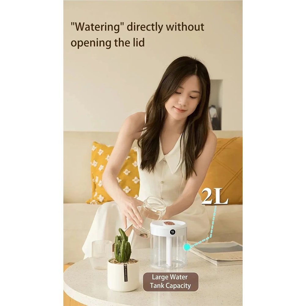 HomeMist DualSpray 2 L USB Humidifier With LED Display 3