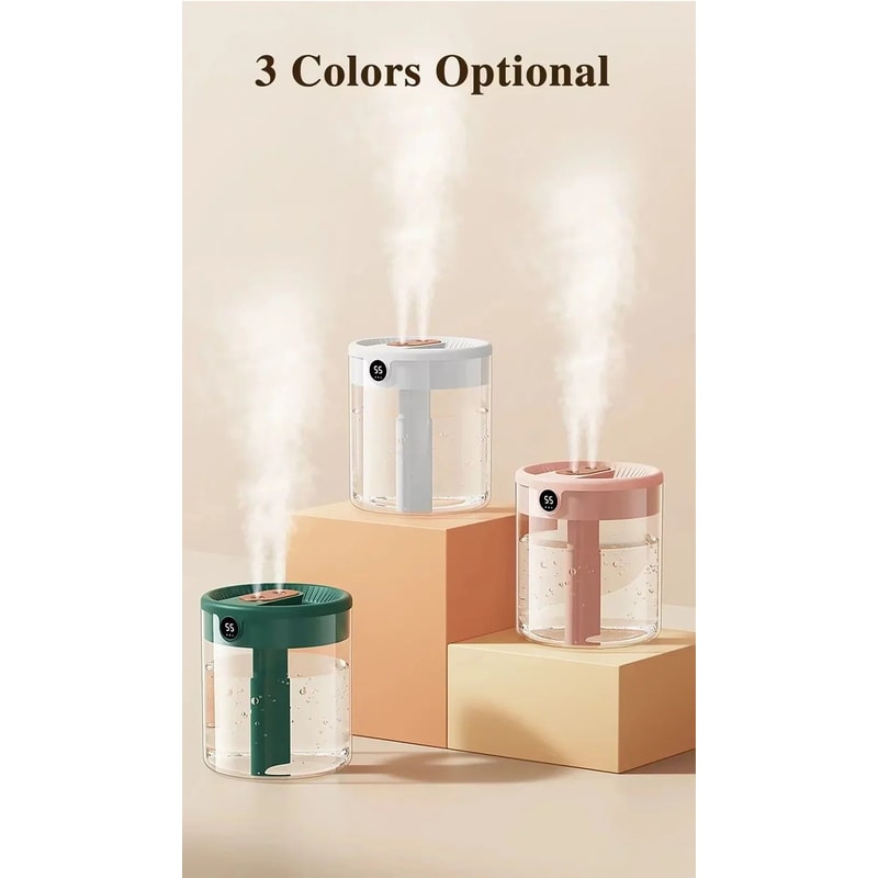 HomeMist DualSpray 2 L USB Humidifier With LED Display 5