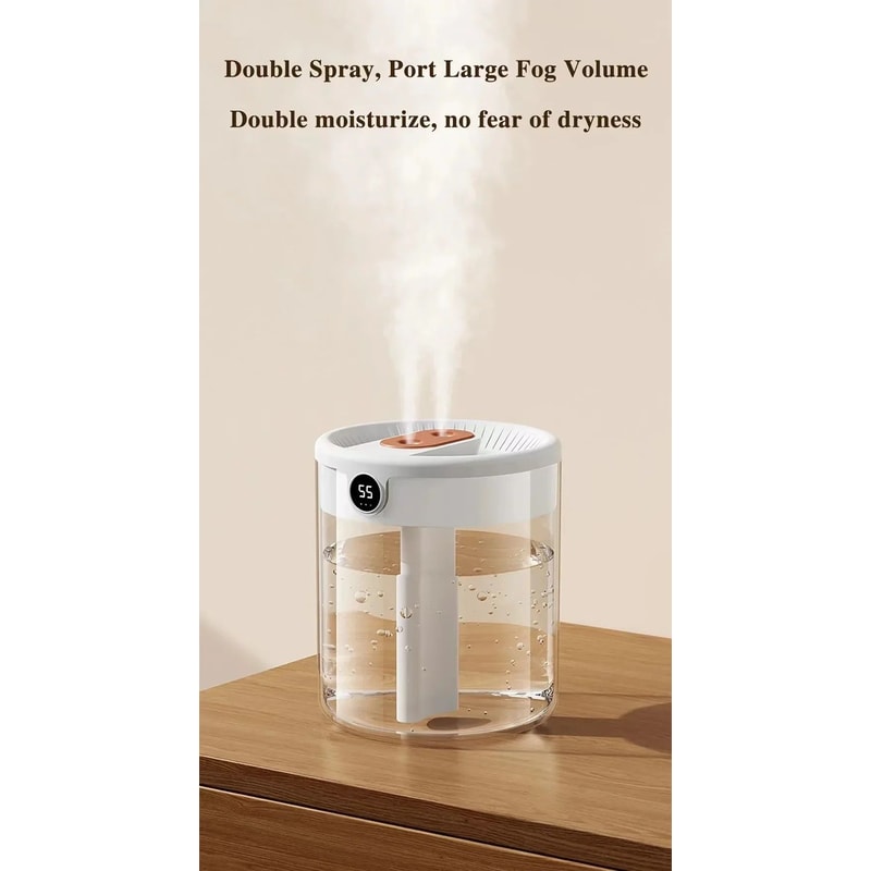 HomeMist DualSpray 2 L USB Humidifier With LED Display 11