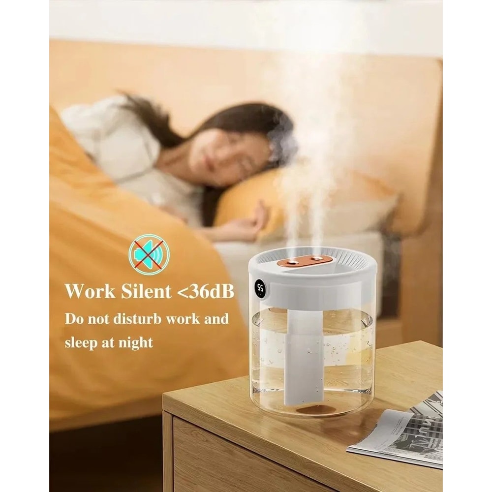 HomeMist DualSpray 2 L USB Humidifier With LED Display 12