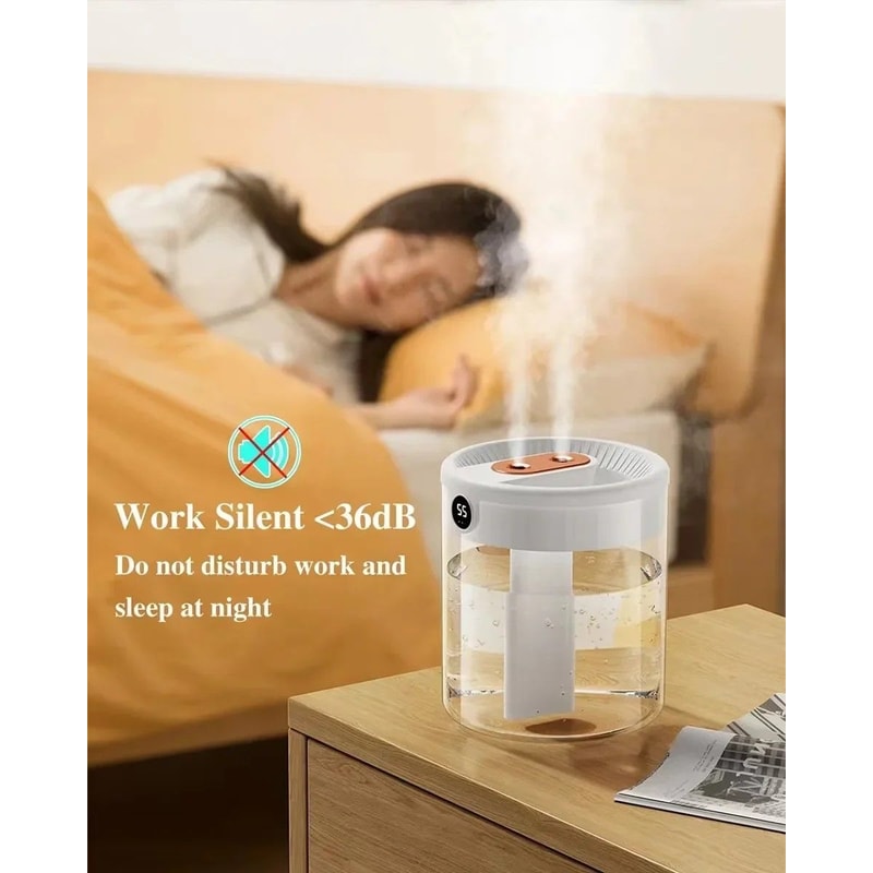HomeMist DualSpray 2 L USB Humidifier With LED Display 12