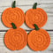 Cozy Pumpkin Crochet Coaster Set Handcrafted Autumn Drink Pads For Fall Farmhouse Decor Halloween