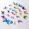 Luminous 3D Butterfly Wall Sticker Set 12Piece GlowUp DIY Home Decor 0