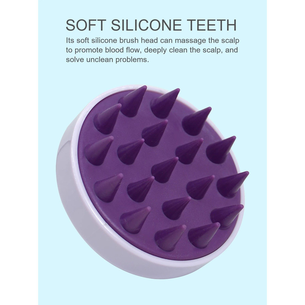 Silicone Spa Scalp Massager Brush Ergonomic DeepClean Shampoo Comb Scalp Massage Tool 5