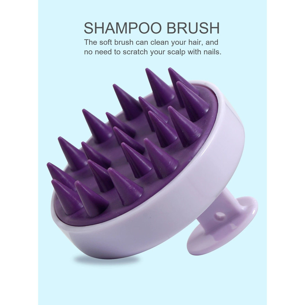 Silicone Spa Scalp Massager Brush Ergonomic DeepClean Shampoo Comb Scalp Massage Tool 6