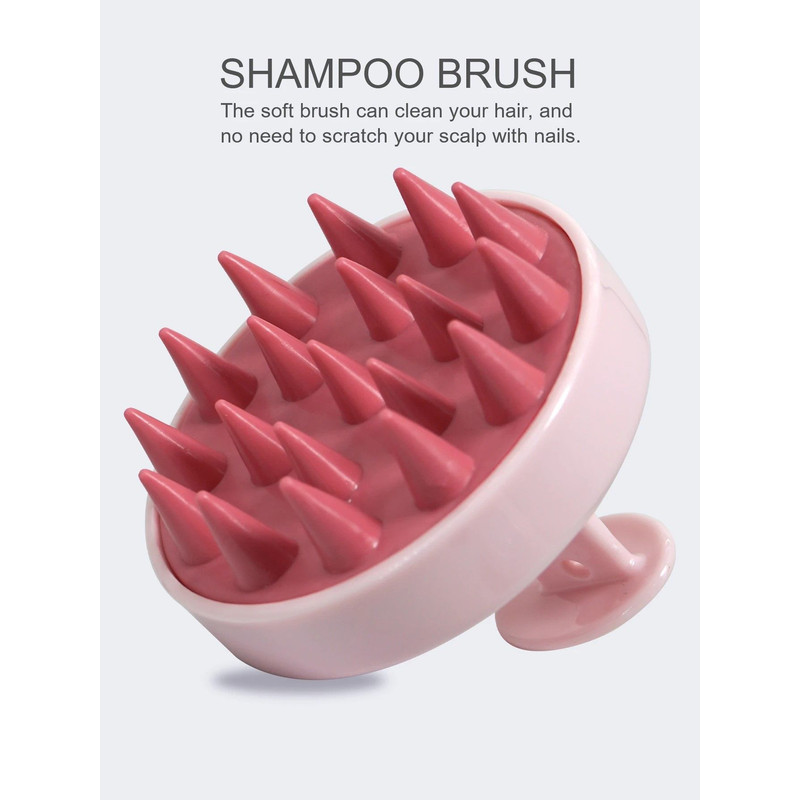 Silicone Spa Scalp Massager Brush Ergonomic DeepClean Shampoo Comb Scalp Massage Tool 3