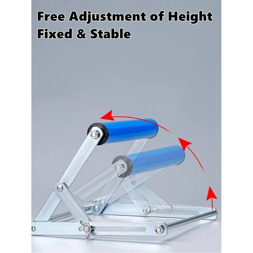 PrecisionLift Adjustable Height Roller Stand For Table Miter Saws 3