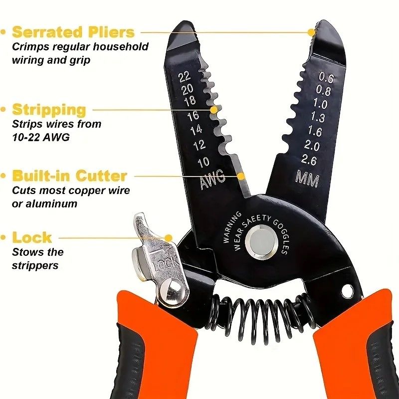 ProWire Master Electrician MultiFunction Stripper Crimper Tool 3