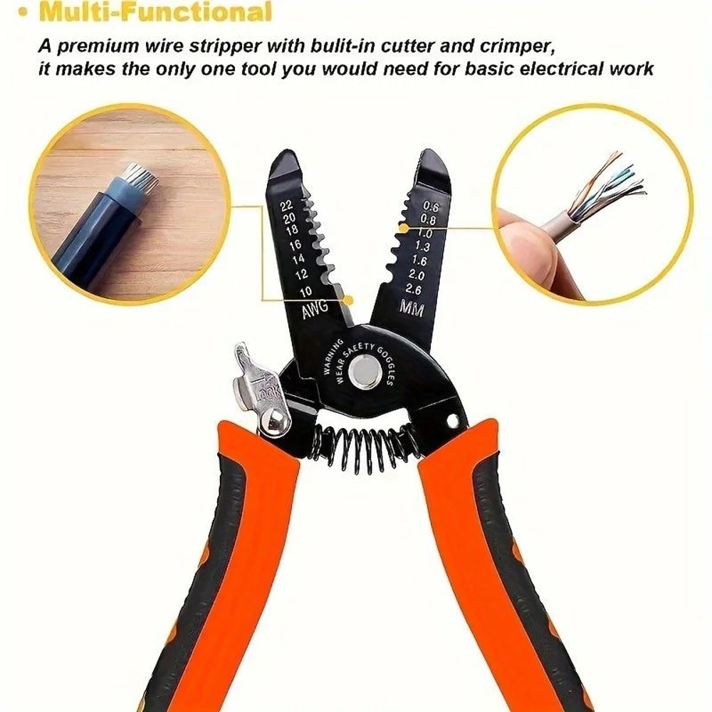 ProWire Master Electrician MultiFunction Stripper Crimper Tool 6