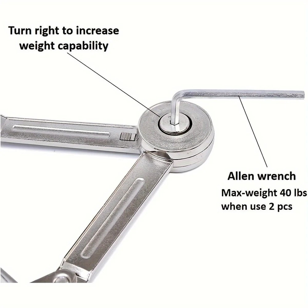 SatinNickel SoftClose Lid Support Hinge Premium Folding Lid Stay 1