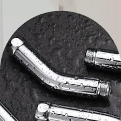 adjusta-tilt premium shower arm elbow – universal 135° angle adapter for handheld & top-spray heads