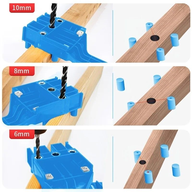 Precision Corner Drill Guide Locator StraightHole Woodworking Clamp With BuiltIn Drilling Guide 3
