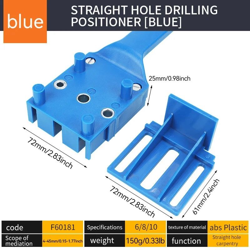 Precision Corner Drill Guide Locator StraightHole Woodworking Clamp With BuiltIn Drilling Guide 4