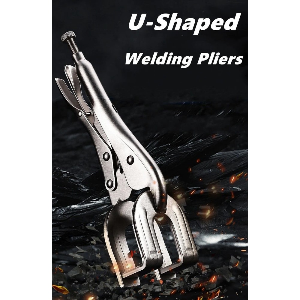 HeavyDuty UShape Welding Locking Pliers Adjustable Metal Fabrication Clamp 0