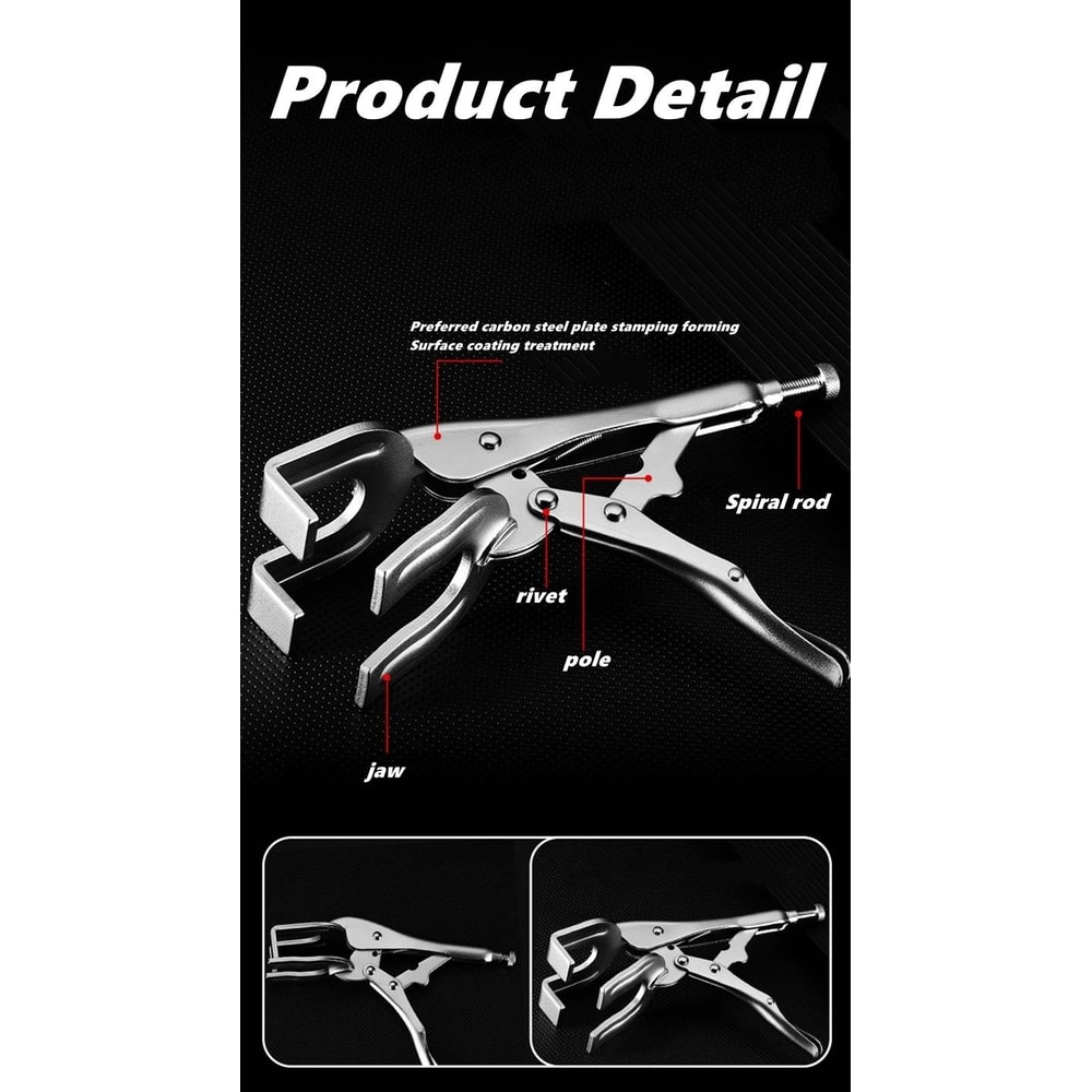 HeavyDuty UShape Welding Locking Pliers Adjustable Metal Fabrication Clamp 6
