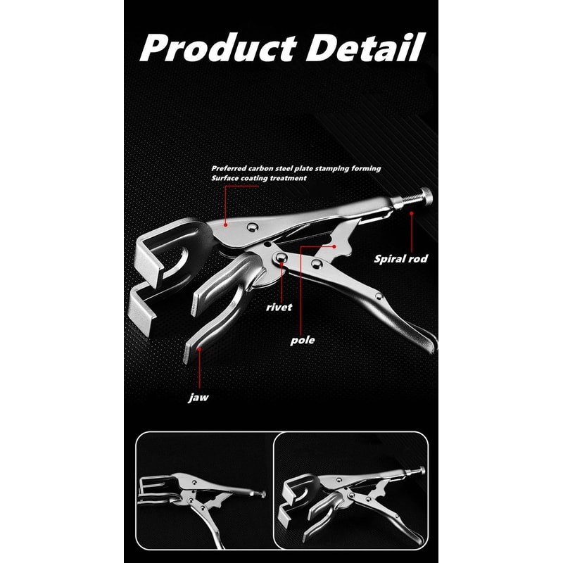 HeavyDuty UShape Welding Locking Pliers Adjustable Metal Fabrication Clamp 6