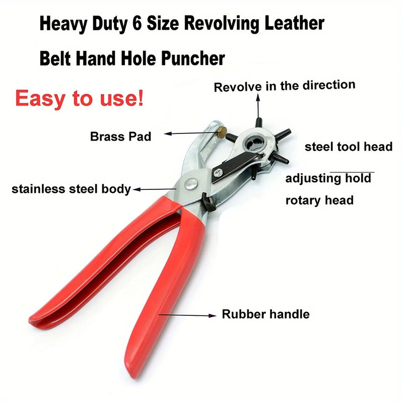 Ultimate Leather Belt Hole Punch Plier Kit Premium Leathercraft Hand Tools Set 5