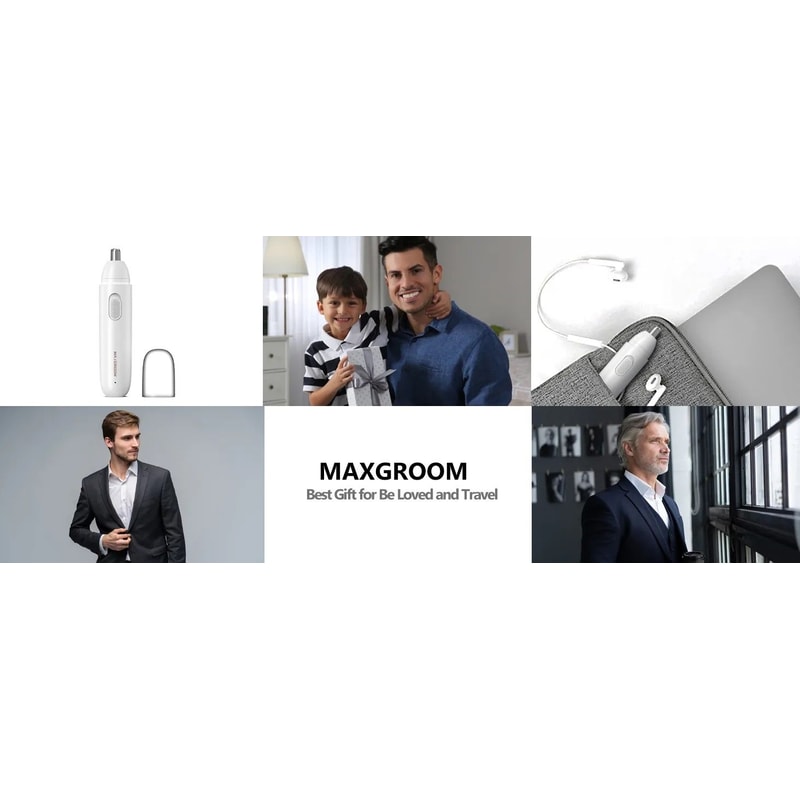 MAXGROOM Precision Rechargeable Nose Ear Hair Trimmer 7