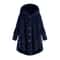 CosyHood Wool Blend Hooded Womens Coat Warm Autumn Winter Solid Colour Plush Jacket 3